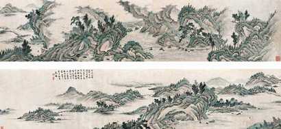 吴滔 壬午（1882年）作 山水 手卷